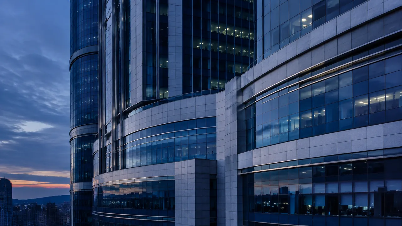 Modern corporate building facade