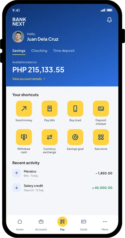 Nextbank mobile banking app